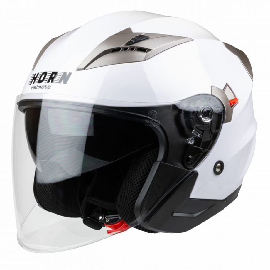 Kask Horn Chopper czarny + Osłona przeciwsłoneczna + Blenda Horn